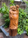 Tượng Phật Di Lặc Gỗ Pơ Mu Cao 48 Ngang 28 Sâu 15 (cm)