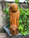Tượng Phật Di Lặc Gỗ Pơ Mu Cao 48 Ngang 28 Sâu 15 (cm)