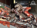 Tượng Bát Mã Gỗ Trắc Cao 50 Ngang 122 Sâu 28 (cm)