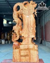 Tượng Đạt Ma Hàm Long Gỗ Hương Đá Cao 144 Ngang 61 Sâu 33 (cm)