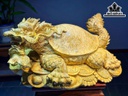 Tượng Long Quy Gỗ Nu Kháo Cao 26 Ngang 50 Sâu 30 (cm)