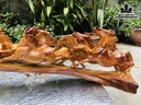 Tượng Bát Mã Gỗ Hương Cao 28 Ngang 92 Sâu 15 (cm)