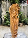 Tượng Cá Xiêm Đôi Gỗ Ngọc Am Cao 95 Ngang 39 Sâu 16 (cm)