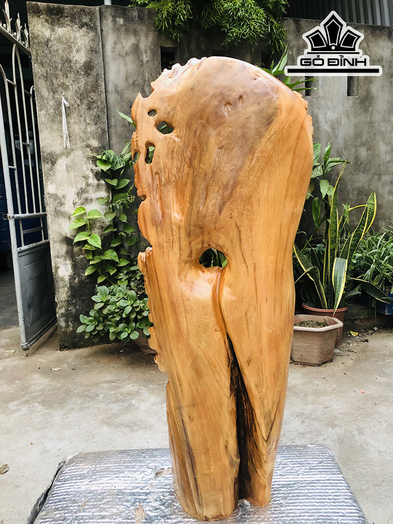 Tượng Cá Xiêm Đôi Gỗ Ngọc Am Cao 95 Ngang 39 Sâu 16 (cm)