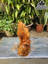 Tượng Mèo Gỗ Hương Cao 36 Ngang 20 Sâu 13 (cm)