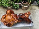 Tượng Phật Di Lặc Gỗ Hương Cao 32 Ngang 68 Sâu 24 (cm)