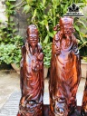Tượng Phúc Lộc Thọ (Tam Đa) Gỗ Trắc Cao 32 Ngang 30 Sâu 12 (cm)