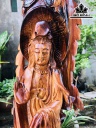 Tượng Quán Thế Âm Bồ Tát Gỗ Cẩm Cao 106 Ngang 29 Sâu 33 (cm)
