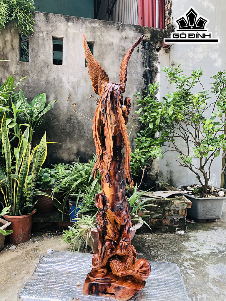 Tượng Quán Thế Âm Bồ Tát Gỗ Cẩm Cao 106 Ngang 29 Sâu 33 (cm)