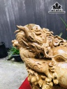 Tượng Rồng ( Nhất Long) Vờn Ngọc Gỗ Nu Nghiến Cao 55 Ngang 48 Sâu 20 (cm)