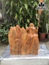 Tượng Quan Công Gỗ Ngọc Am Cao 42 Ngang 42 Sâu 31 (cm)
