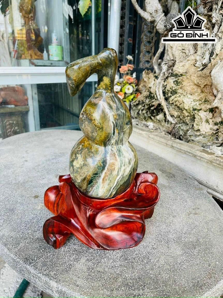 Bầu Hồ Lô Gỗ Hóa Ngọc Cao 39 (cm) 7,3kg