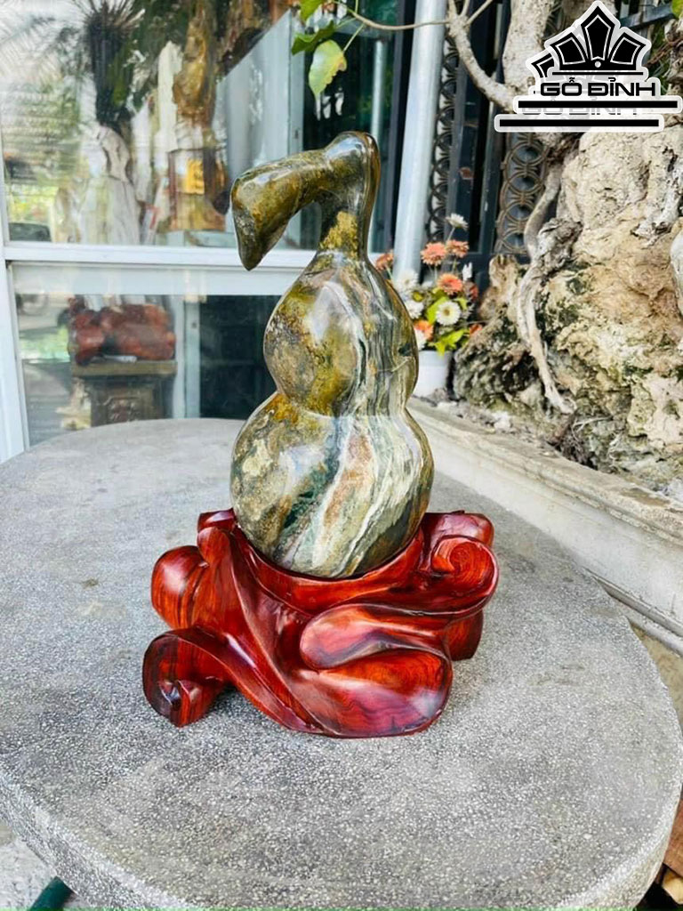 Bầu Hồ Lô Gỗ Hóa Ngọc Cao 39 (cm) 7,3kg