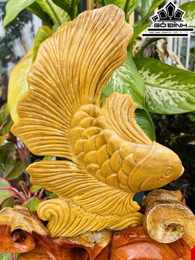 Ngữ Long Vượt Vũ Môn Đá Canxedon Cao 39 (cm) 2kg