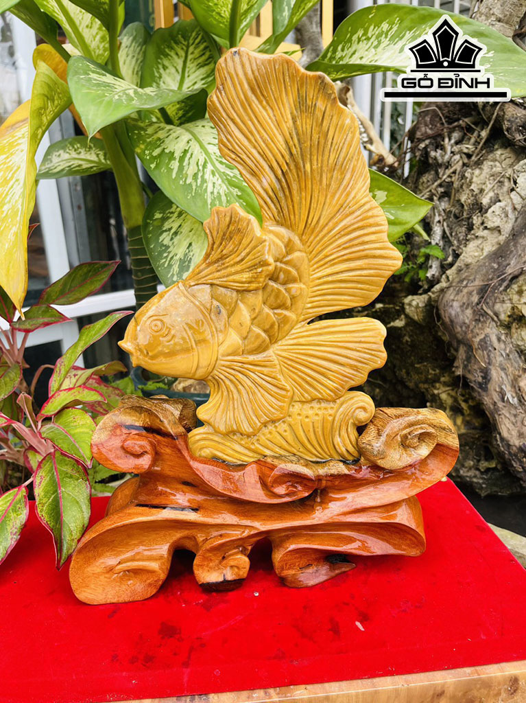 Ngữ Long Vượt Vũ Môn Đá Canxedon Cao 39 (cm) 2kg