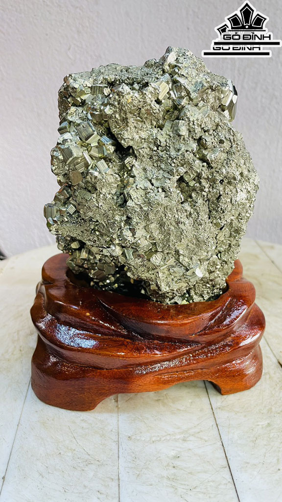 Vàng Găm Tinh Thể Đá Pyrite Cao 19 Ngang 12 (cm) 3,4kg