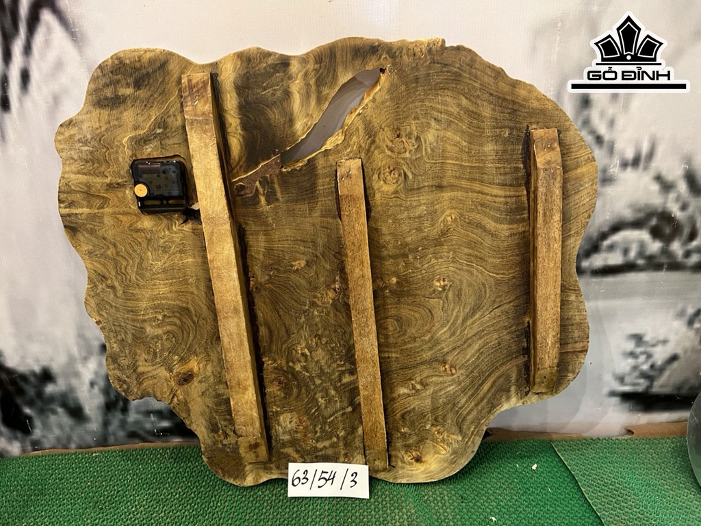 Tranh Đồng Hồ Thuận Buồm Xuôi Gió Gỗ Nu Nghiến Cao 63 Ngang 54 Sâu 3 (cm)