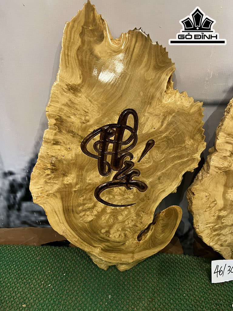 Tranh Phúc Lộc Thọ Gỗ Nu Nghiến Cao 46 Ngang 30 Sâu 2,5 (cm)