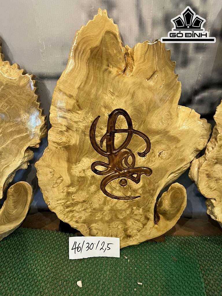 Tranh Phúc Lộc Thọ Gỗ Nu Nghiến Cao 46 Ngang 30 Sâu 2,5 (cm)