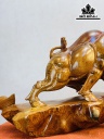 Tượng Bò Tót Gỗ Cẩm Cao 34 Ngang 68 Sâu 23 (cm)