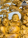 Tượng Phật Di Lặc Ngũ Phúc Gốc Tùng Cao 78 Ngang 65 Sâu 43 (cm)