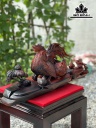 Tượng Gia Đình Gà Gỗ Trắc Cao 30 Ngang 68 Sâu 20 (cm)