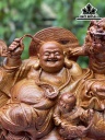 Tượng Phật Di Lặc Tam Phúc Gỗ Cẩm Cao 33 Ngang 66 Sâu 26 (cm)