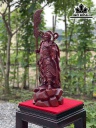 Tượng Quan Công Gỗ Tử Đàn Cao 60 Ngang 22 Sâu 20 (cm)