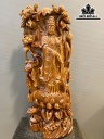 Tượng Quán Thế Âm Bồ Tát Gỗ Ngọc Am Cao 84 Ngang 32 Sâu 23 (cm)