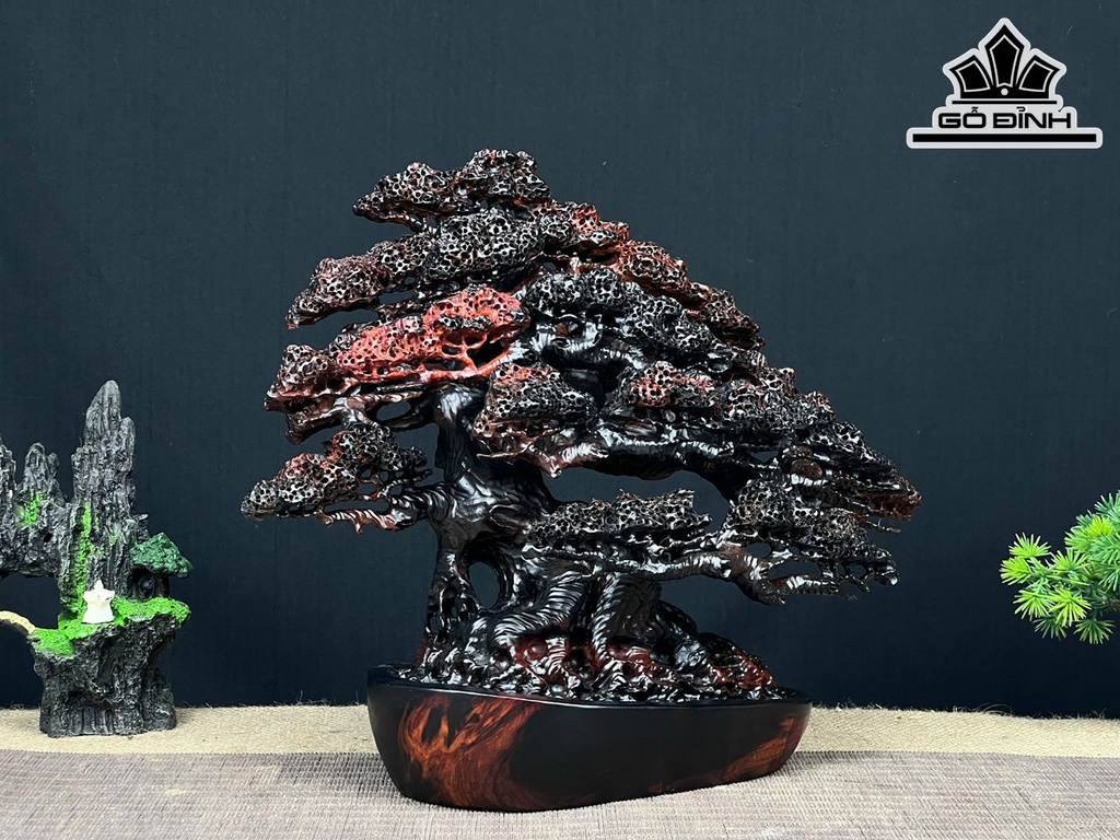 Cây Tùng Bonsai Gỗ Trắc Cao 28 Ngang 34 Sâu 17 (cm)