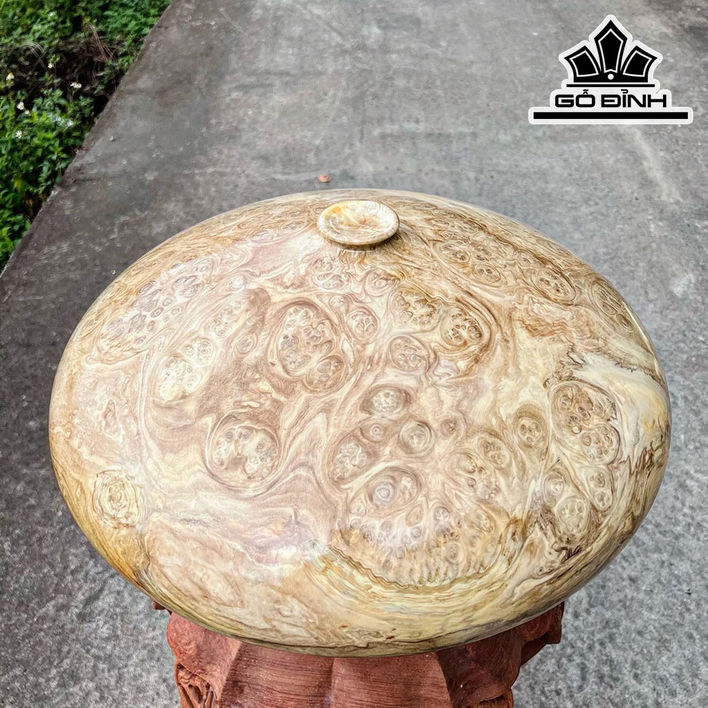 Chum Phú Quý Gỗ Nu Ngọc Nghiến Cao 23 Đường Kính 45 (cm)