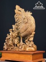 Tượng Gà Trống Gỗ Ngọc Am Cao 71 Ngang 52 Sâu 23 (cm)