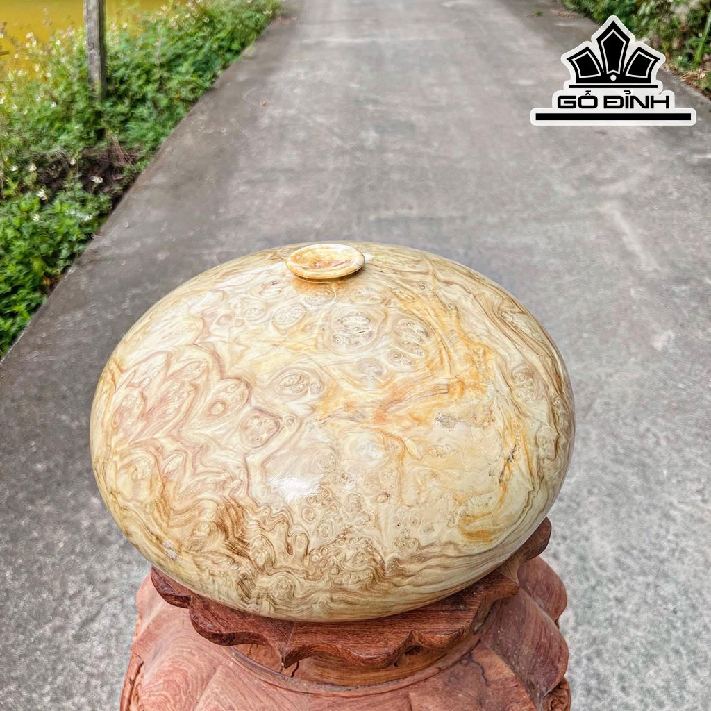 Chum Phú Quý Gỗ Nu Ngọc Nghiến Cao 20 Đường Kính 35 (cm)