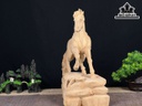 Tượng Ngựa Phong Thủy (Nhất Mã Phi Thiên) Gỗ Ngọc Am Cao 42 Ngang 43 Sâu 19 (cm)