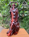 Tượng Quan Công Gỗ Trắc Cao 80 Ngang 35 Sâu 27 (cm)
