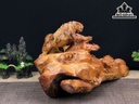 Tượng Song Hổ Săn Mồi Gỗ Hương Cao 25 Ngang 52 Sâu 28 (cm)