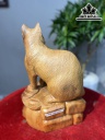Tượng Mèo Gỗ Ngọc Am Cao 42 Ngang 32 Sâu 22 (cm)