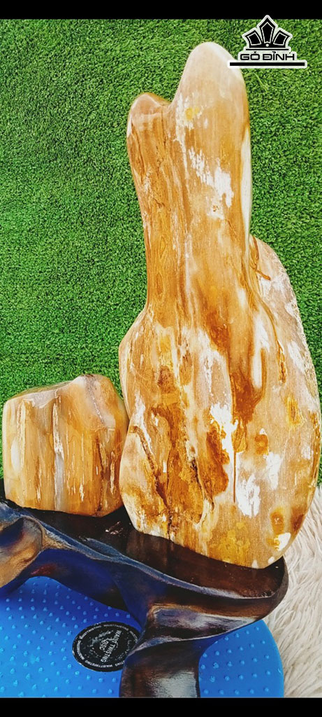 Tác Phẩm Gỗ Hóa Ngọc Cao 39 Ngang 24 (cm) 4,6kg