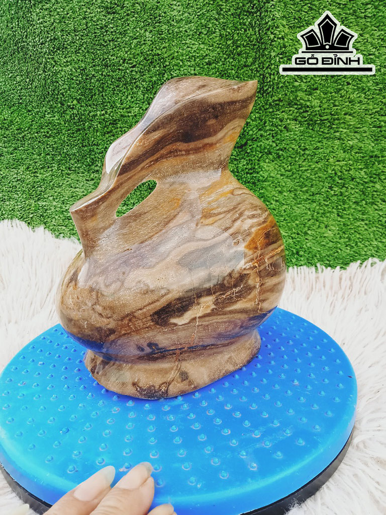 Tác Phẩm Gỗ Hóa Thạch Cao 20 Ngang 16 (cm) 3,5kg