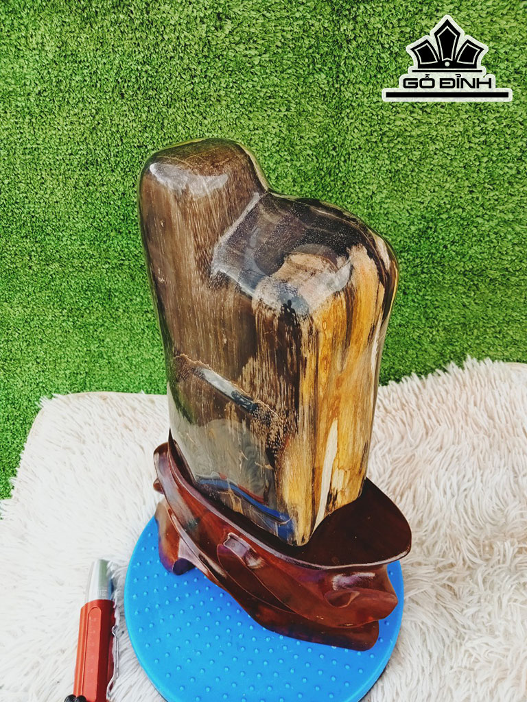 Tác Phẩm Gỗ Hóa Thạch Cao 37 Ngang 13 (cm) 8kg