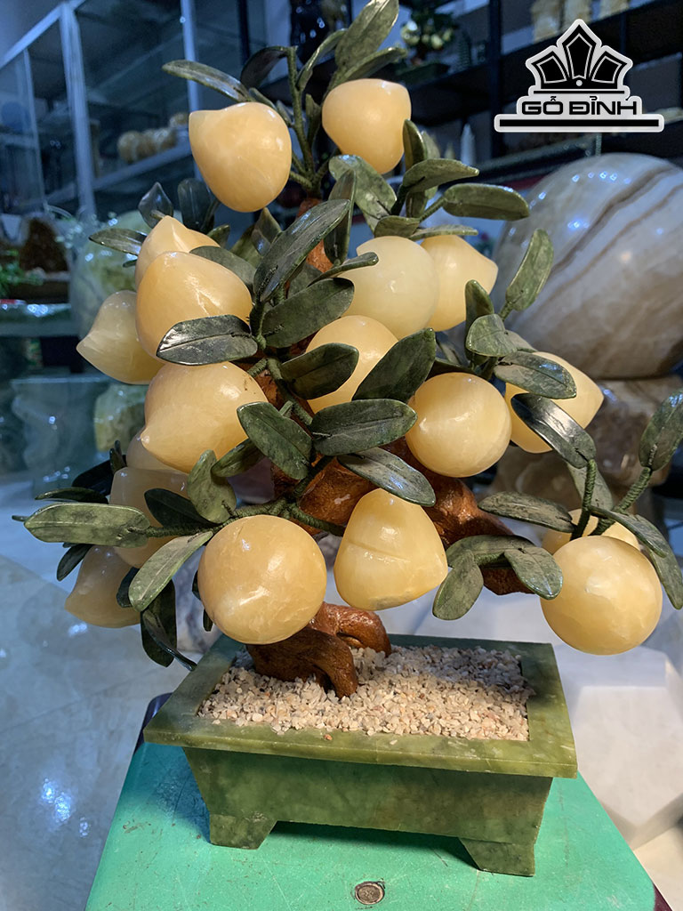 Cây Đào Đá Serpentine Cao 43 Ngang 36 (cm)