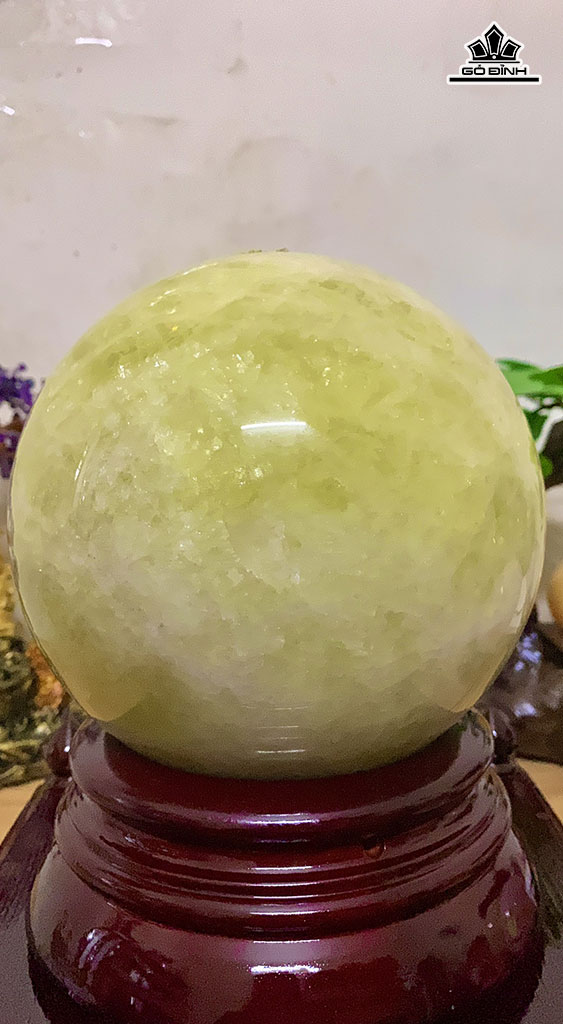 Bi Cầu Đá Thạch Anh Vàng Đường Kính Hạt 16 (cm) 16cts 6,36kg