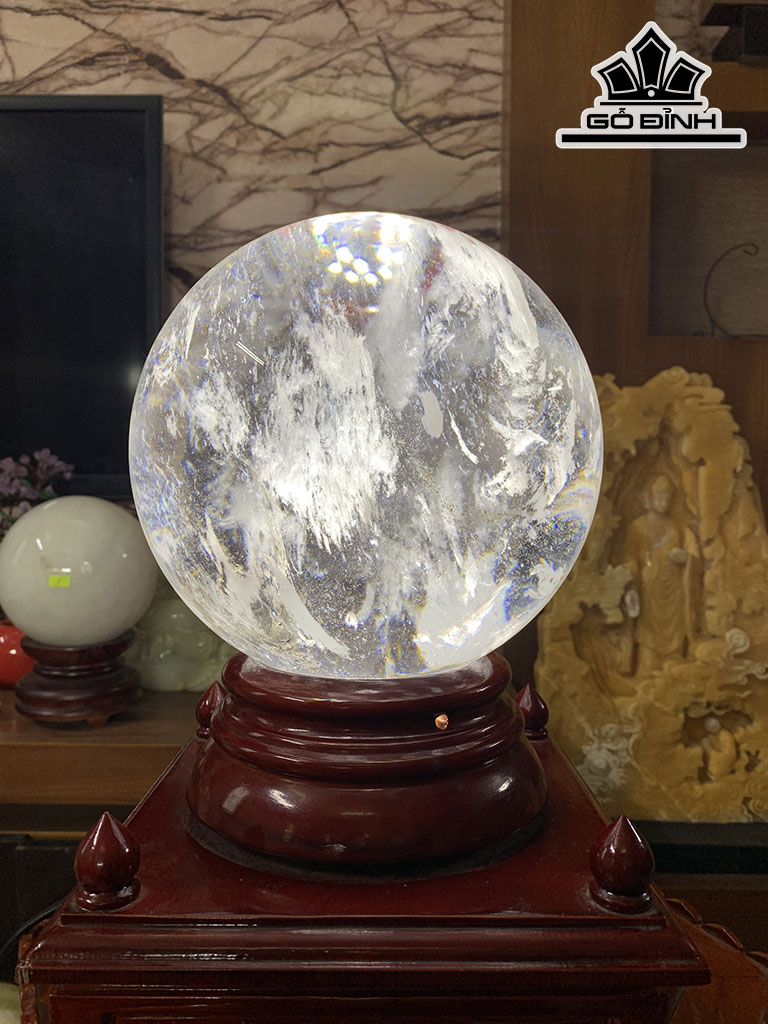 Bi Cầu Thủy Tinh Trắng Cao 16 Đường Kính Hạt 20 (cm) 20cts 11,36kg