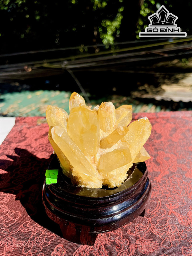 Bông Tinh Thể Đá Thạch Anh Vàng Cao 15 (cm) 0,73kg