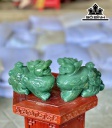 Cặp Tỳ Hưu Đá Thạch Anh Xanh Cao 15 (cm) 3,79kg