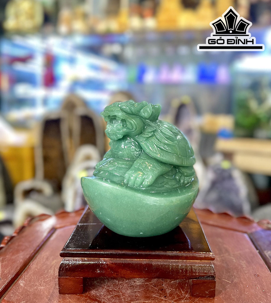 Long Quy Đá Thạch Anh Xanh Cao 12 Ngang 11 (cm) 2kg