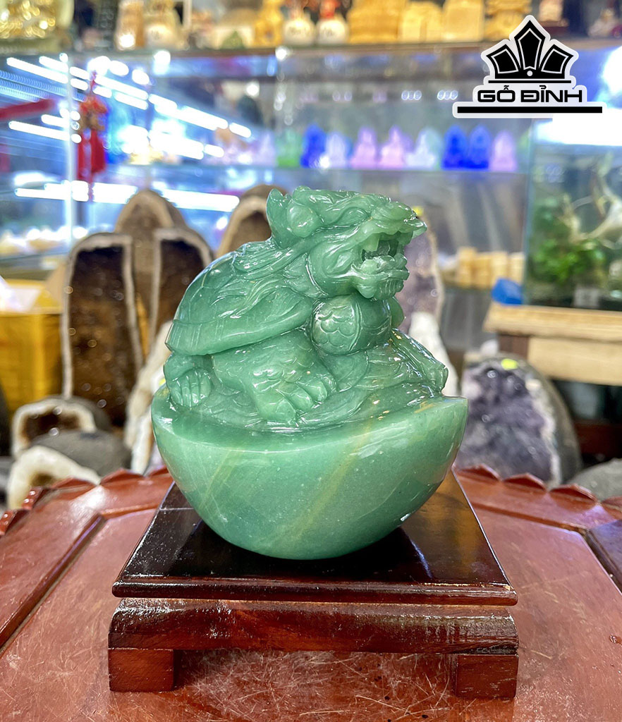 Long Quy Đá Thạch Anh Xanh Cao 12 Ngang 11 (cm) 2kg