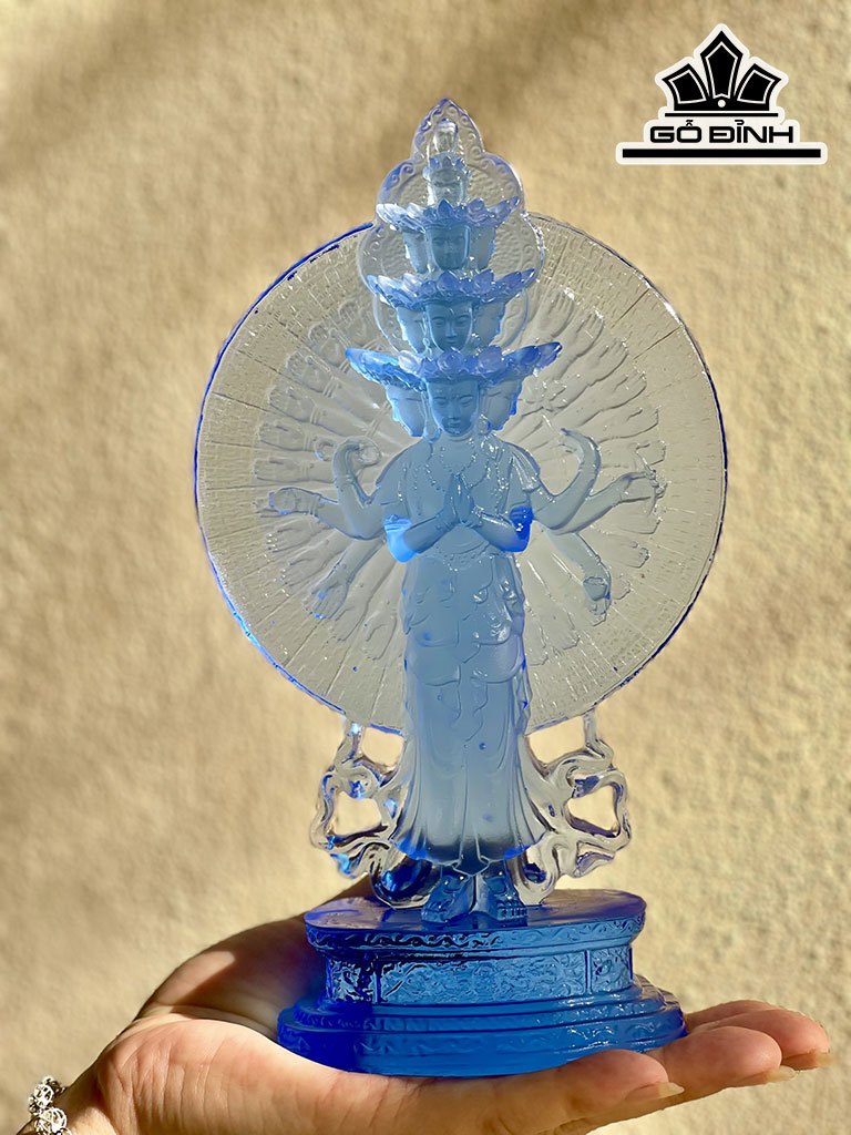 Tượng Phật Nghìn Mắt Nghìn Tay Lưu Ly Cao 25 (cm)