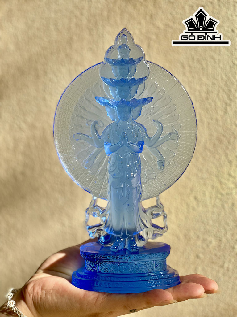 Tượng Phật Nghìn Mắt Nghìn Tay Lưu Ly Cao 25 (cm)