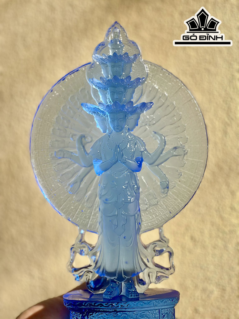 Tượng Phật Nghìn Mắt Nghìn Tay Lưu Ly Cao 25 (cm)